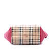 Secondhand Burberry Small Haymarket Check Coated Canvas and Calfskin Canterbury Tote