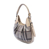 Secondhand Burberry Smoke Check Coated Canvas Brooklyn Hobo