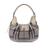 Secondhand Burberry Smoke Check Coated Canvas Brooklyn Hobo