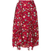 Romeo Gigli Burgundy Floral Skirt - '00s Second hand