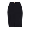 Salvatore Ferragamo Black Wool Midi Skirt - '90s Second hand