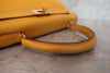 Secondhand Hermes Kelly Handbag Yellow Courchevel with Gold Hardware