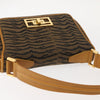 Fendi Vintage Tiger Print Shoulder Bag Canvas