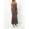 Romeo Gigli Brown Strapless Dress - '90s Second hand