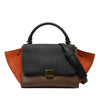 Secondhand Celine Small Tricolor Leather Trapeze Satchel