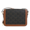 Secondhand Celine Teen Triomphe Coated Canvas and Calfskin Triomphe Crossbody