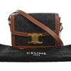 Secondhand Celine Teen Triomphe Coated Canvas and Calfskin Triomphe Crossbody