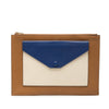 Secondhand Celine Tricolor Leather Pocket Envelope Zip Clutch