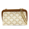 Secondhand Celine Triomphe Coated Canvas Clutch On Chain