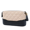 Secondhand Chanel Bicolor Aged Calfskin Gabrielle Double Zip Clutch with Chain