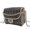 Secondhand Chanel Camellia Printed Canvas Double Side Flap