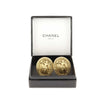 Secondhand Chanel CC Gold Plated Angel Oval Clip On Earrings