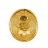 Secondhand Chanel CC Gold Plated Angel Oval Clip On Earrings