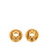 Secondhand Chanel CC Gold Plated Button Clip On Earrings