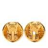 Secondhand Chanel CC Gold Plated Button Clip On Earrings