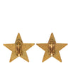 Secondhand Chanel CC Gold Plated Enamel Star Clip On Earrings