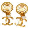 Secondhand Chanel CC Gold Plated Faux Pearl Drop Clip On Earrings