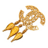 Secondhand Chanel CC Gold Plated Filigree Fringe Drop Brooch
