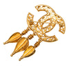 Secondhand Chanel CC Gold Plated Filigree Fringe Drop Brooch