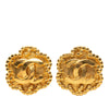 Secondhand Chanel CC Gold Plated Flower Clip On Earrings