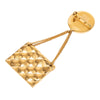 Secondhand Chanel CC Gold Plated Quilted Flap Bag Medallion Brooch