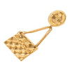 Secondhand Chanel CC Gold Plated Quilted Flap Bag Medallion Brooch