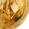 Secondhand Chanel CC Gold Plated Quilted Round Clip On Earrings