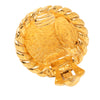 Secondhand Chanel CC Gold Plated Round Clip On Earrings