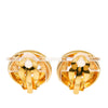 Secondhand Chanel CC Gold Plated Round Clip On Earrings
