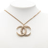 Secondhand Chanel CC Gold Plated Strass Moon Pendant Necklace