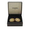 Secondhand Chanel CC Gold Plated Strass Round Clip On Earrings