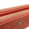 Secondhand Chanel CC Quilted Caviar Double Zip Clutch With Chain