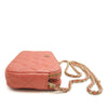 Secondhand Chanel CC Quilted Caviar Double Zip Clutch With Chain