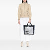 Secondhand Chanel CC Quilted Cotton and PVC Punching Tote