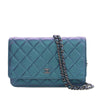 Secondhand Chanel CC Quilted Iridescent Lambskin Wallet on Chain