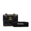 Secondhand Chanel CC Quilted Lambskin Card Holder On Chain
