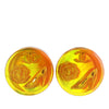 Secondhand Chanel CC Resin Embedded Camellia Shoe Gold Plated Clip On Earrings