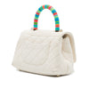 Secondhand Chanel Extra Mini Quilted Goatskin Rainbow Top Handle Flap