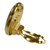 Secondhand Chanel Gold Plated Camellia Round Clip On Earrings