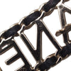 Secondhand Chanel Gold Plated Lambskin Allure Logo Hair Clip