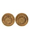 Secondhand Chanel Gold Plated Rue Cambon Crest Clip On Earrings
