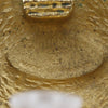 Secondhand Chanel Gold Plated Rue Cambon Medallion Clip On Earrings