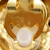Secondhand Chanel Gold Plated Strass Diamond Shape Clip On Earrings