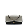 Secondhand Chanel Medium Classic Bicolor Caviar and Iridescent Calfskin Double Flap