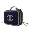 Secondhand Chanel Medium Tricolor Jersey CC Filigree Vanity Case