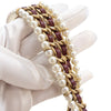 Secondhand Chanel Mini Quilted Calfskin Crystal Pearls Chain Flap