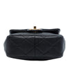 Secondhand Chanel Mini Quilted Lambskin Oval Logo Chain Top Handle Flap