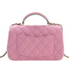Secondhand Chanel Mini Rectangular Bicolor Quilted Lambskin Top Handle Flap