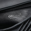 Secondhand Chanel Mini Rectangular Classic Chevron Crumpled Patent So Black Single Flap