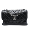 Secondhand Chanel Quilted Aged Calfskin Logo Accordion Flap